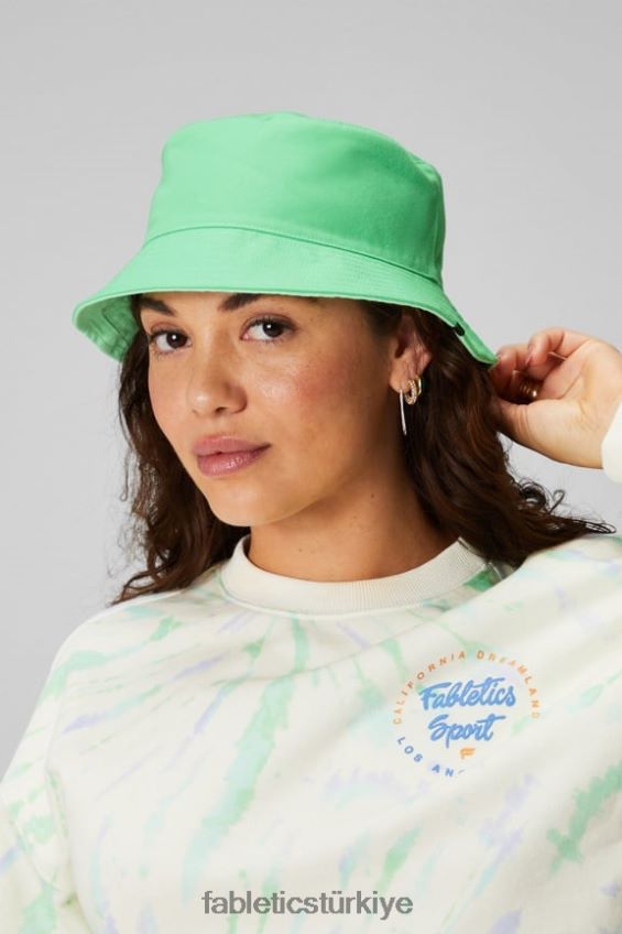 tr Fabletics kadınlar geri dönüşümlü kova şapka şekerli kireç/hiper çim 40R06B3020