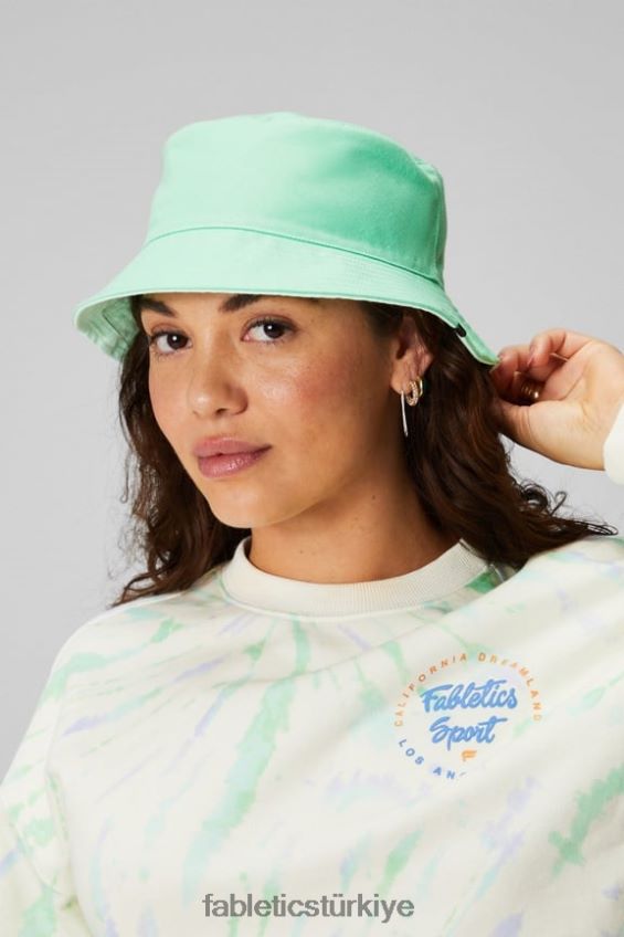 tr Fabletics kadınlar geri dönüşümlü kova şapka şekerli kireç/hiper çim 40R06B3020