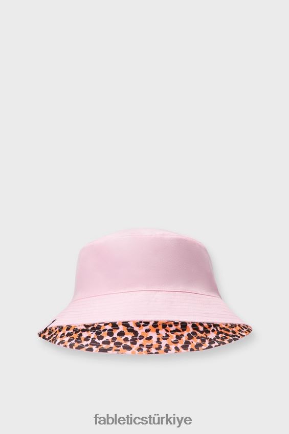 tr Fabletics kadınlar geri dönüşümlü kova şapka flaş turuncu safari noktaları/pembe balerin 40R06B3019