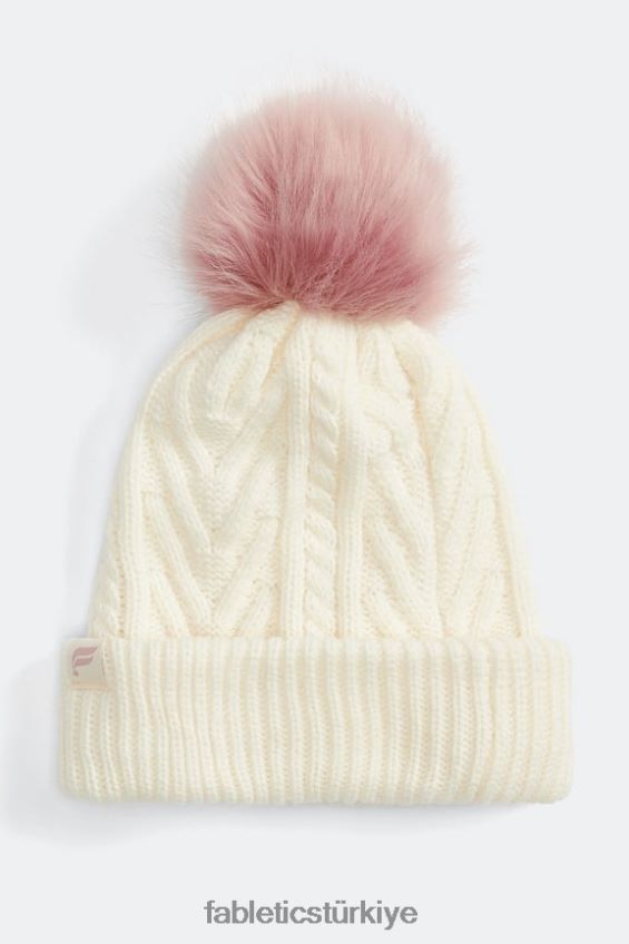 tr Fabletics kadınlar kablolu örgü ponponlu bere ak balıkçıl/sessiz leylak rengi 40R06B3022