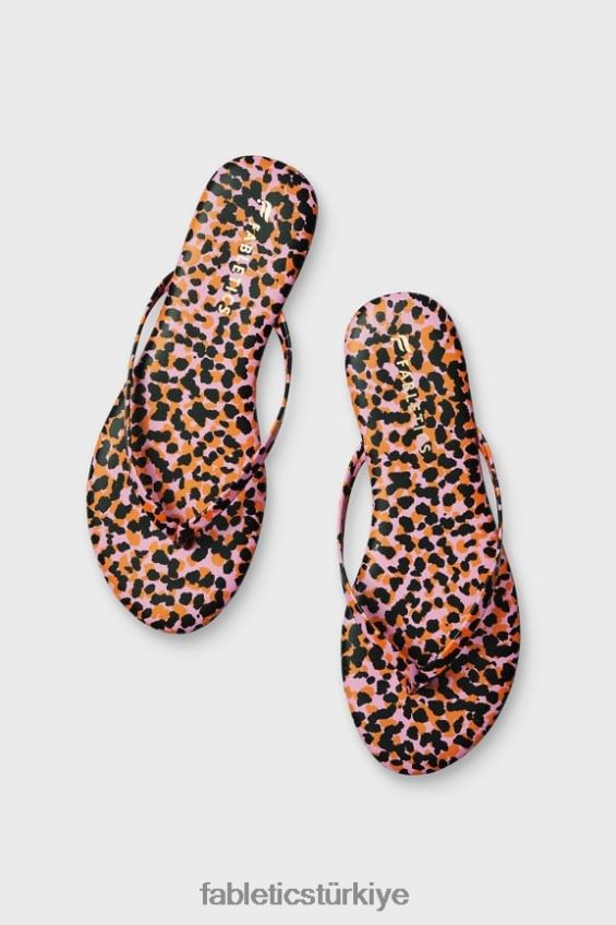 tr Fabletics kadınlar slip-on sandalet flaş turuncu safari noktaları 40R06B2933