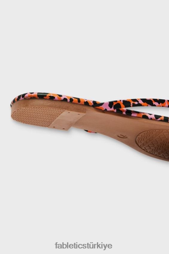 tr Fabletics kadınlar slip-on sandalet flaş turuncu safari noktaları 40R06B2933