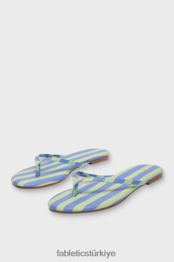 tr Fabletics kadınlar slip-on sandalet tatil şeridi baskı 40R06B2935