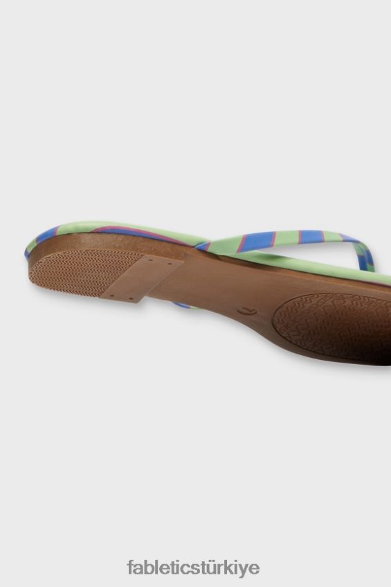 tr Fabletics kadınlar slip-on sandalet tatil şeridi baskı 40R06B2935