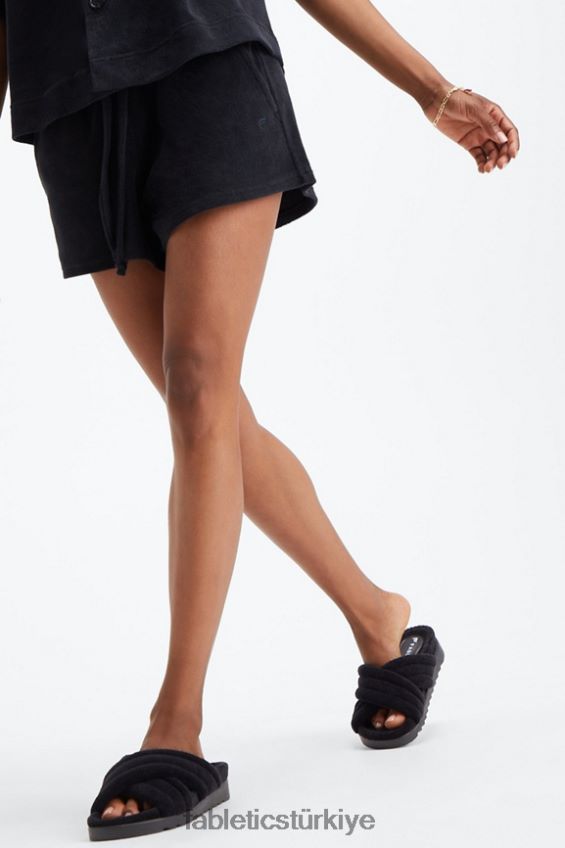 tr Fabletics kadınlar terry çapraz kaydırak siyah 40R06B2960