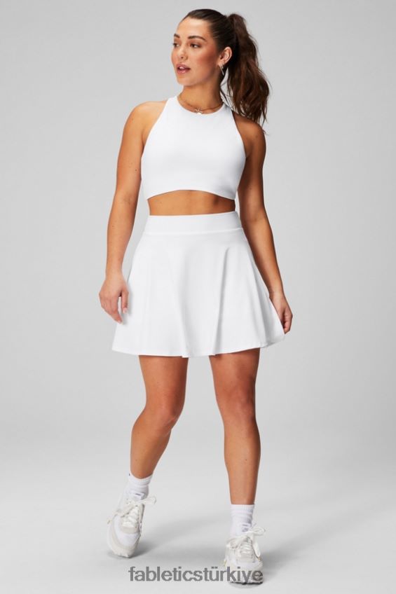 tr Fabletics kadınlar fırfırlı etek yıkanmış vişne/beyaz 40R06B630