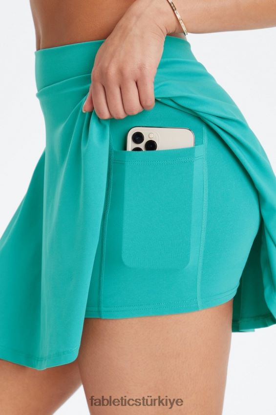 tr Fabletics kadınlar fırfırlı etek yıkanmış vişne/beyaz 40R06B631