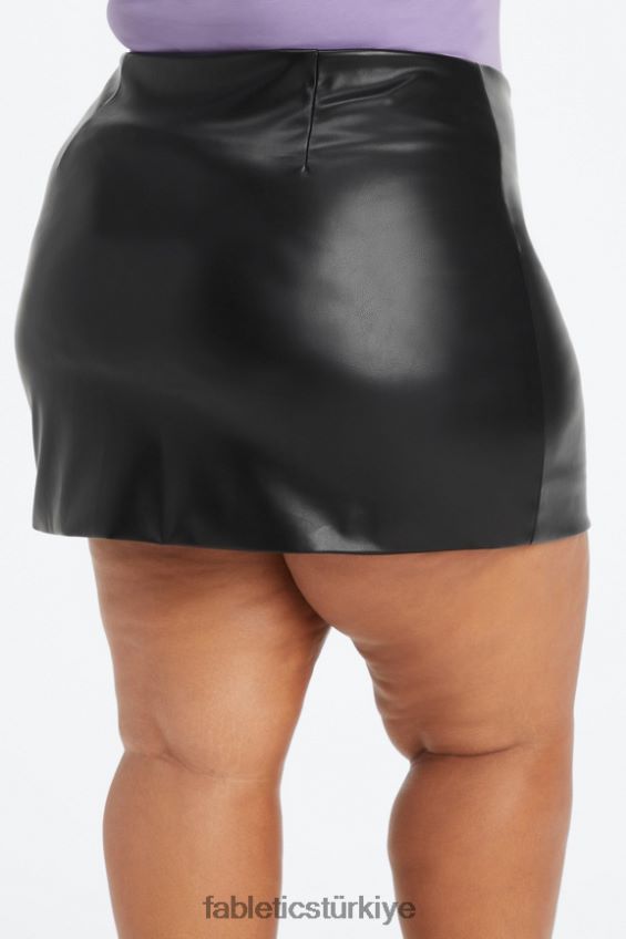 tr Fabletics kadınlar vegan deri yüksek belli mini etek kalaylı iki renkli leopar/orkide 40R06B636