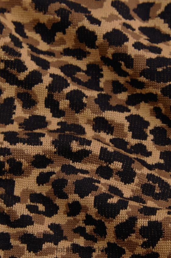 tr Fabletics kadınlar bulut dikişsiz yüksek belli bölünmüş parlama dalgalı çita/siyah 40R06B4