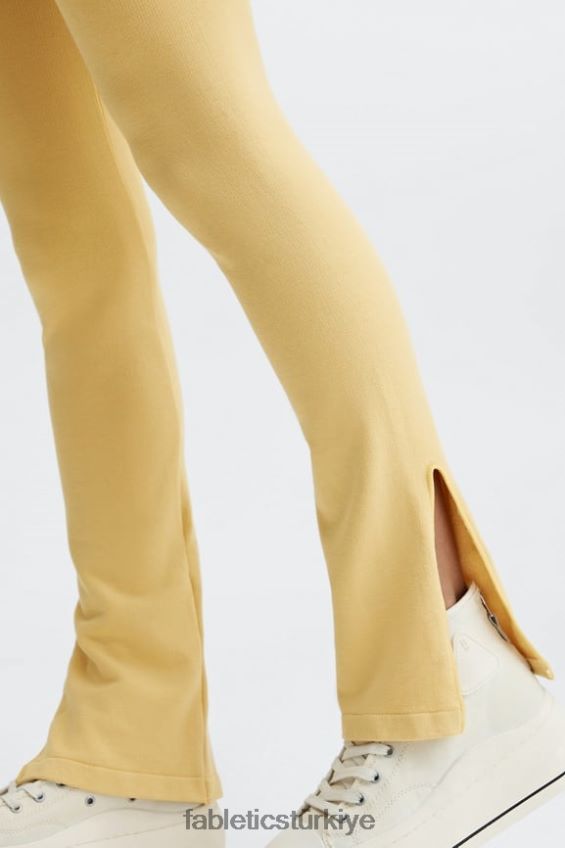 tr Fabletics kadınlar bulut dikişsiz yüksek belli bölünmüş parlama tutku turuncusu/yansıtıcı gümüş 40R06B5