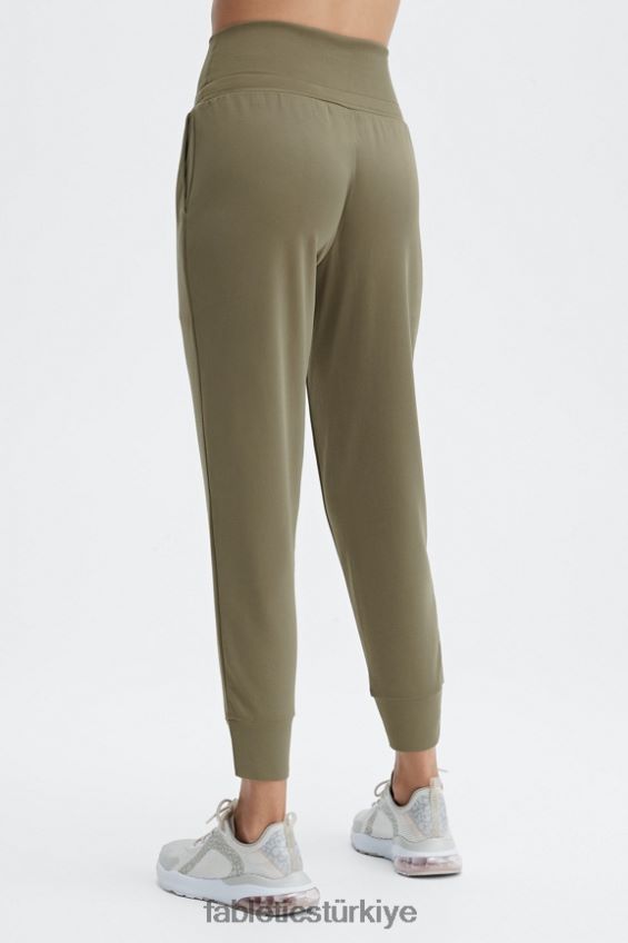 tr Fabletics kadınlar eko şık örgü büzme ipli pantolon mozaik/yansıtıcı logo 40R06B100