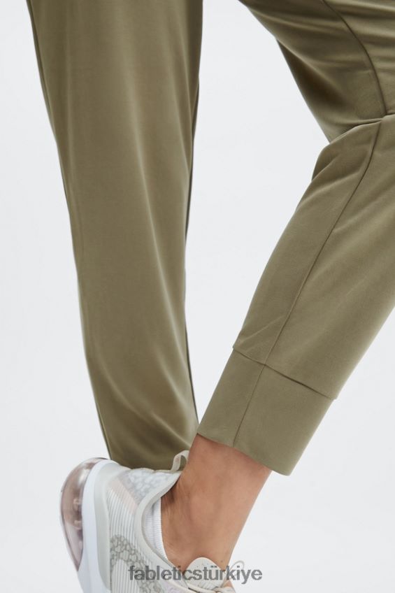 tr Fabletics kadınlar eko şık örgü büzme ipli pantolon mozaik/yansıtıcı logo 40R06B100