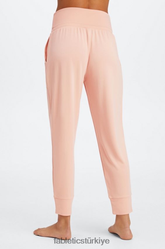 tr Fabletics kadınlar eko şık örgü büzme ipli pantolon yumuşak kabuk/yansıtıcı logo 40R06B98