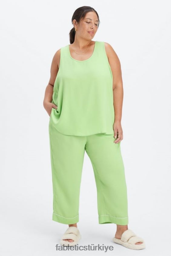 tr Fabletics kadınlar ekosatin ekin pantolon wasabi/ak balıkçıl 40R06B54