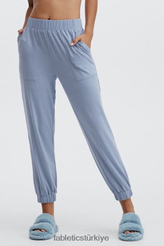 tr Fabletics kadınlar geri örgülü konik pantolon klasik beyaz/üniversite laciverti/tenis grafiği 40R06B78