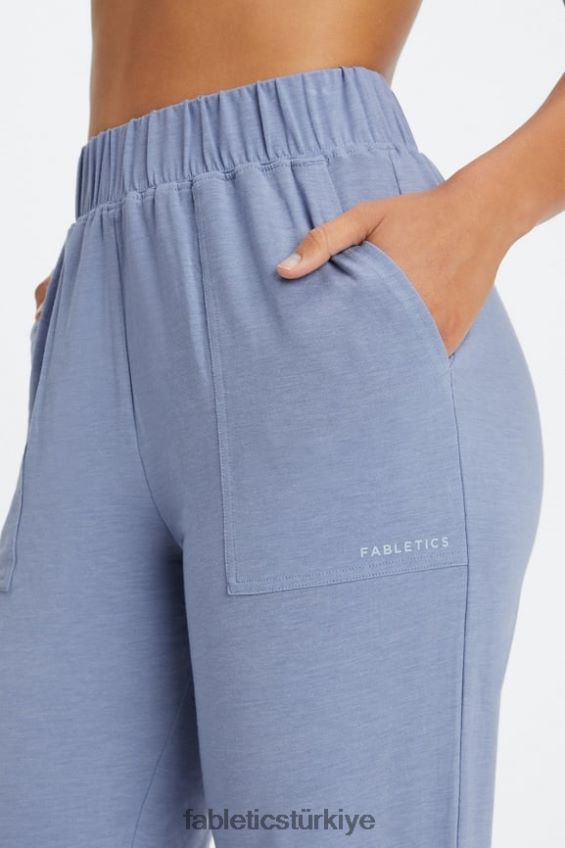 tr Fabletics kadınlar geri örgülü konik pantolon klasik beyaz/üniversite laciverti/tenis grafiği 40R06B78