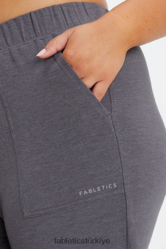 tr Fabletics kadınlar geri örgülü konik pantolon koyu tatlı kiraz/yumuşak kabuk 40R06B79