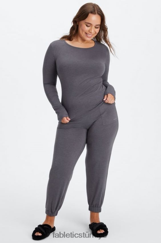 tr Fabletics kadınlar geri örgülü konik pantolon koyu tatlı kiraz/yumuşak kabuk 40R06B79