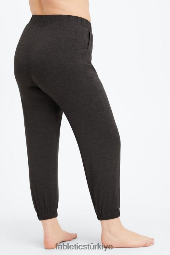tr Fabletics kadınlar geri örgülü konik pantolon siyah/mikro nokta 40R06B82