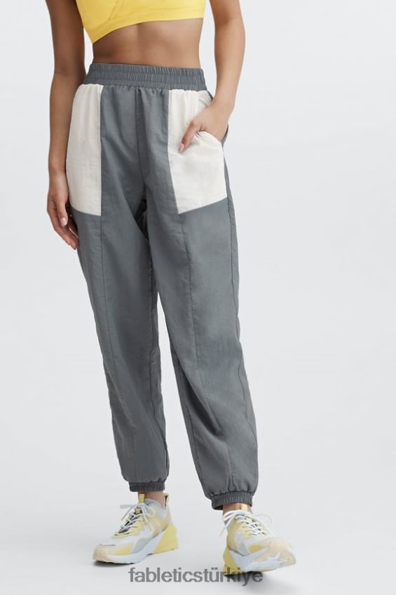 tr Fabletics kadınlar geri tepme iki tonlu eşofman altı şeker eriği/siyah puantiyeli 40R06B127