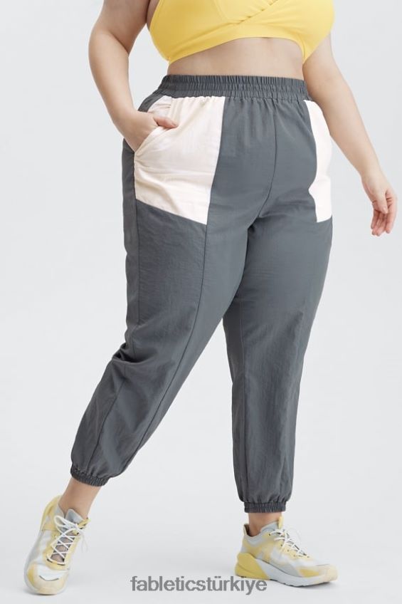 tr Fabletics kadınlar geri tepme iki tonlu eşofman altı şeker eriği/siyah puantiyeli 40R06B128