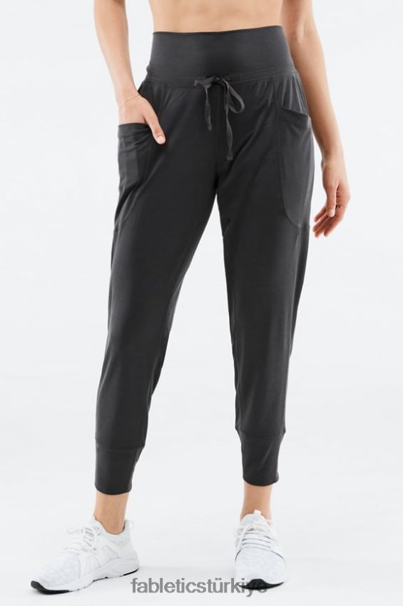 tr Fabletics kadınlar şık triko büzgülü pantalon koyu lacivert/elektrik mavisi 40R06B158