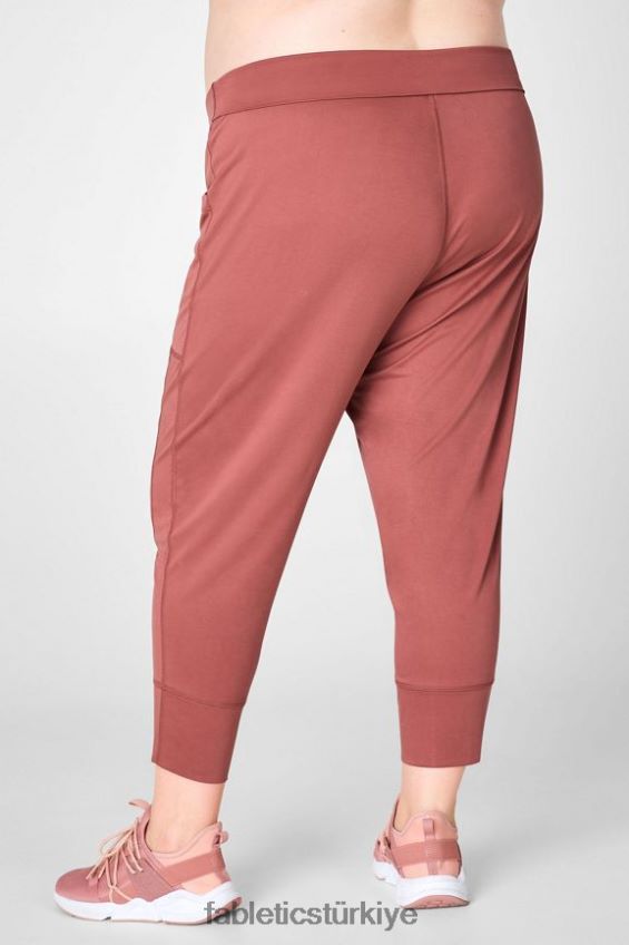 tr Fabletics kadınlar şık triko büzgülü pantalon öğleden sonra güneşi/pembe buttercream 40R06B160