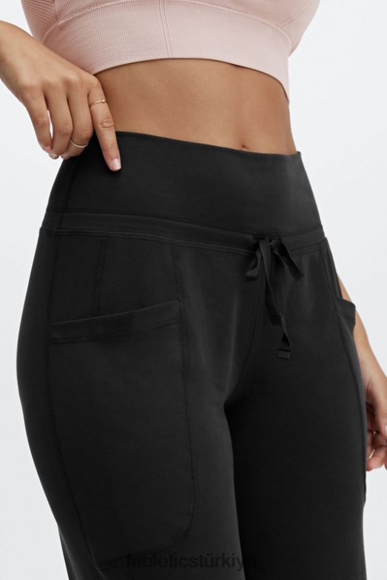 tr Fabletics kadınlar şık triko büzgülü pantalon üniversite laciverti/klasik beyaz 40R06B153