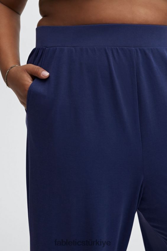 tr Fabletics kadınlar şık triko geniş paça pantolon beyaz/çoklu 40R06B194