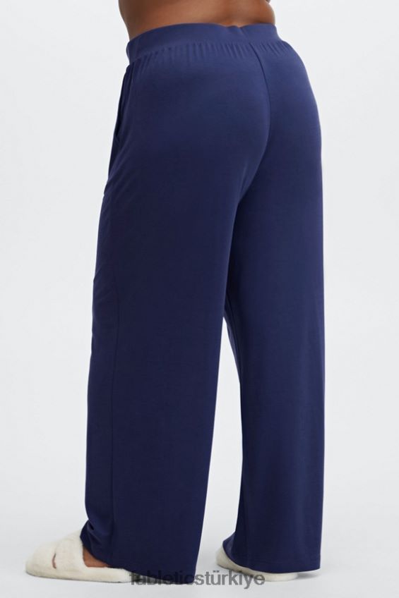 tr Fabletics kadınlar şık triko geniş paça pantolon beyaz/çoklu 40R06B194
