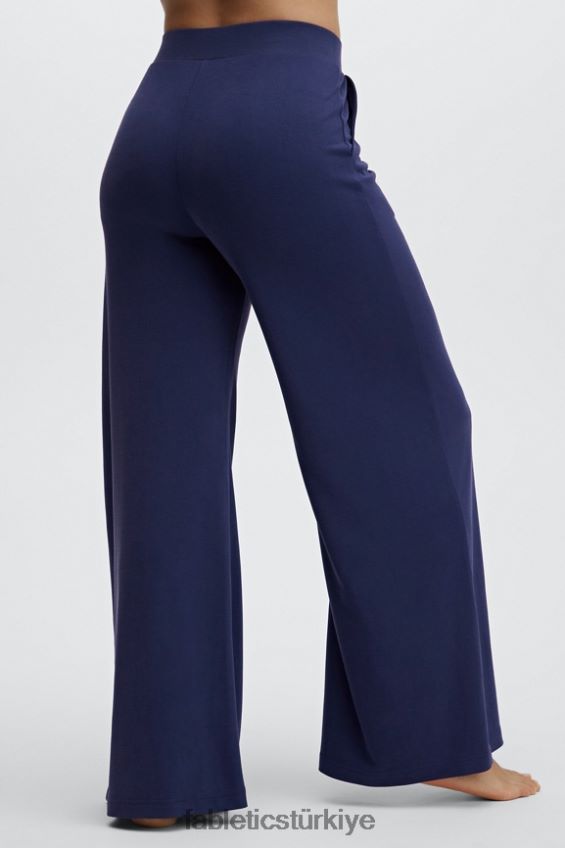 tr Fabletics kadınlar şık triko geniş paça pantolon beyaz/peluş pembe çoklu 40R06B193