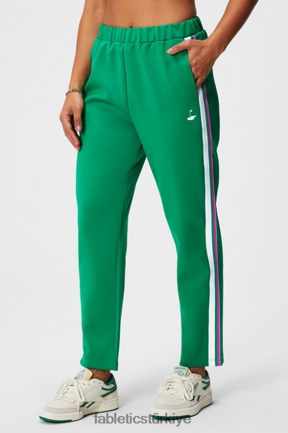 tr Fabletics kadınlar konik triko pantolon çimen yeşili/çok şeritli 40R06B34