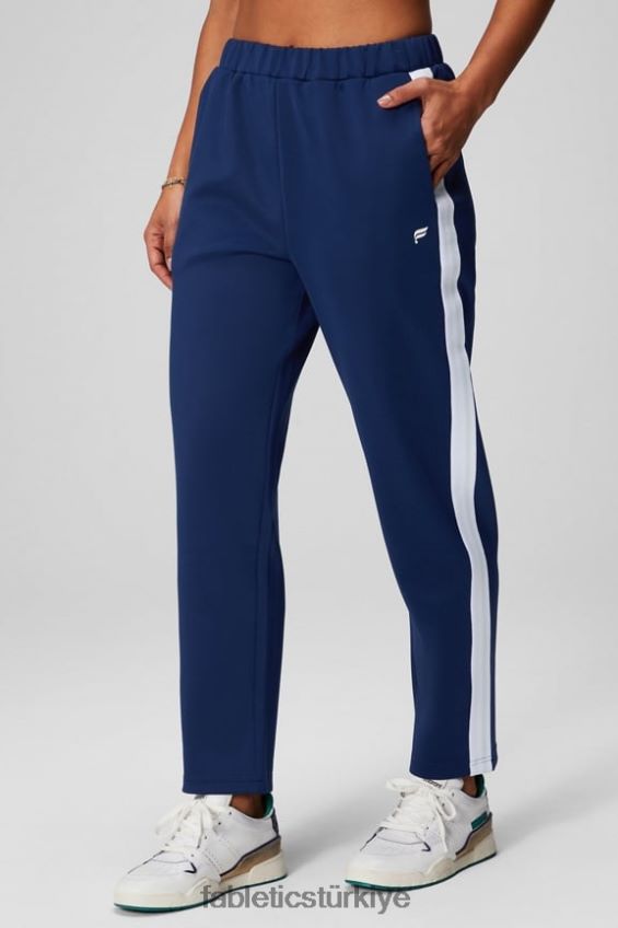 tr Fabletics kadınlar konik triko pantolon kolej donanması / çok şeritli 40R06B33
