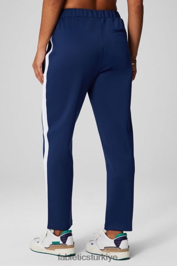 tr Fabletics kadınlar konik triko pantolon kolej donanması / çok şeritli 40R06B33
