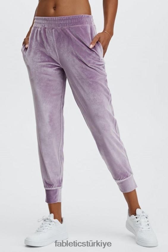 tr Fabletics kadınlar lüks kadife koşucu soluk zeytin/pembe yumruk 40R06B150