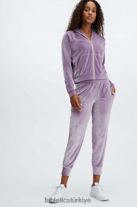 tr Fabletics kadınlar lüks kadife koşucu soluk zeytin/pembe yumruk 40R06B150