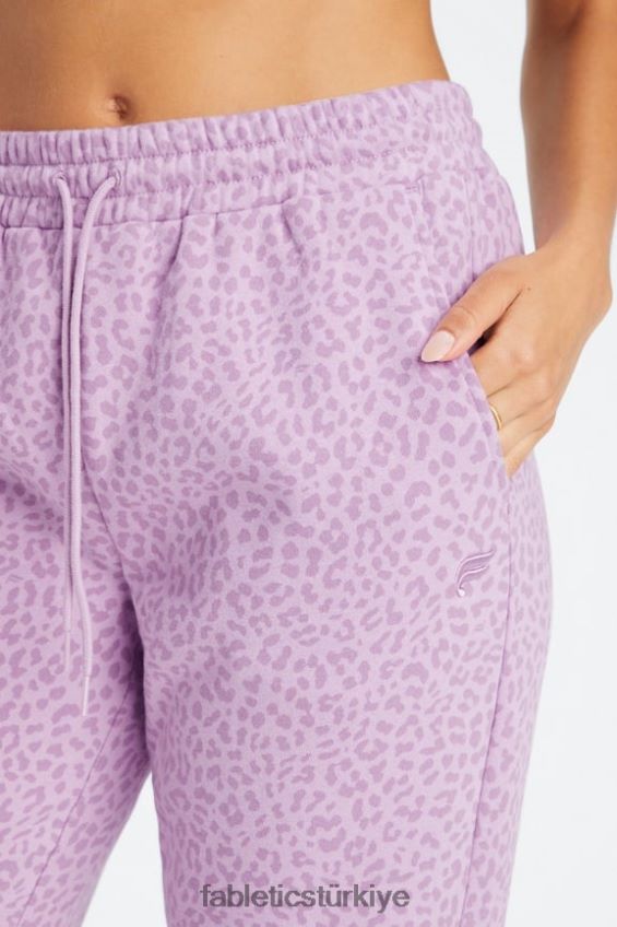 tr Fabletics kadınlar sonsuza kadar polar eşofman altı orkide iki tonlu leopar/sıcak lavanta 40R06B72