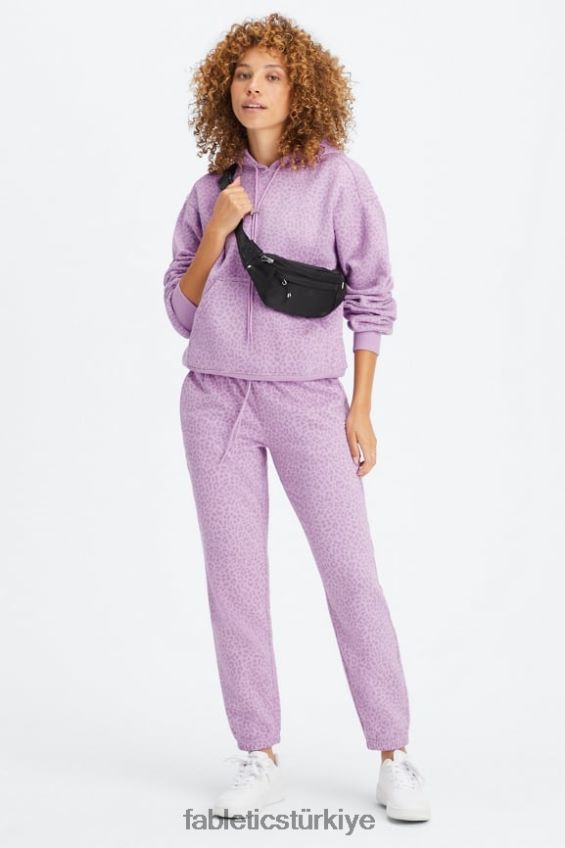 tr Fabletics kadınlar sonsuza kadar polar eşofman altı orkide iki tonlu leopar/sıcak lavanta 40R06B72