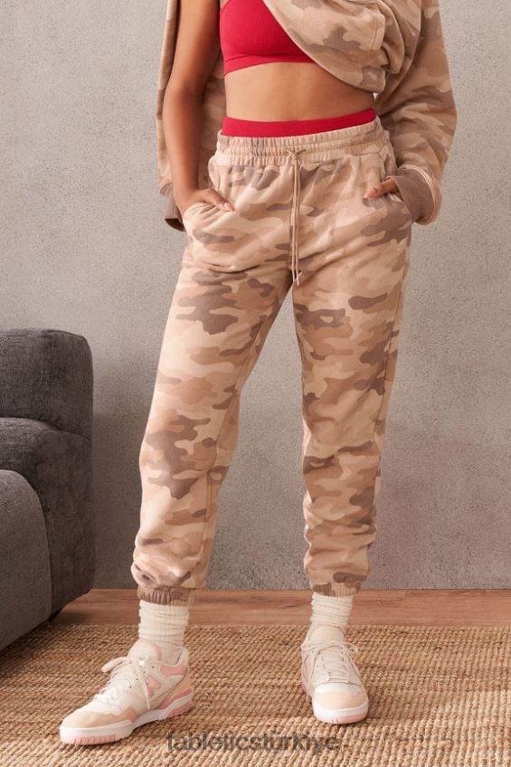 tr Fabletics kadınlar sonsuza kadar polar eşofman altı teddy büyük camo/latte 40R06B70