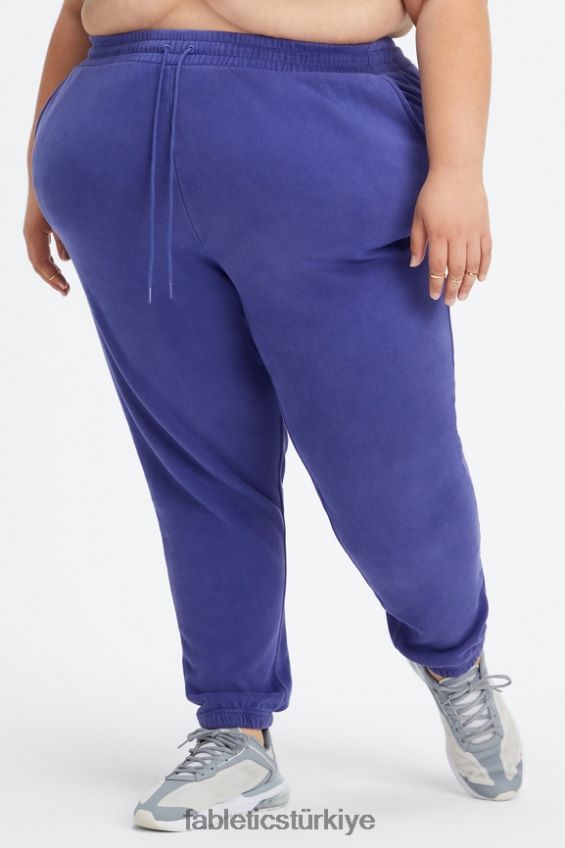 tr Fabletics kadınlar sonsuza kadar polar eşofman altı yıkanmış indigo/beyaz 40R06B75