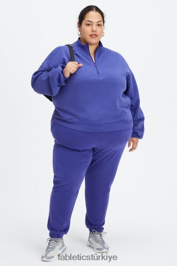 tr Fabletics kadınlar sonsuza kadar polar eşofman altı yıkanmış indigo/beyaz 40R06B75