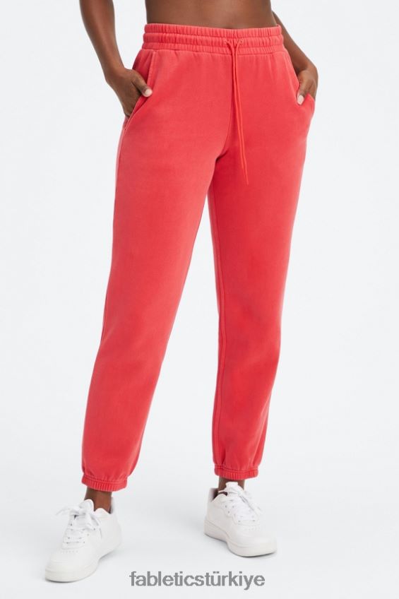 tr Fabletics kadınlar sonsuza kadar polar eşofman altı yıkanmış vişne/beyaz 40R06B73