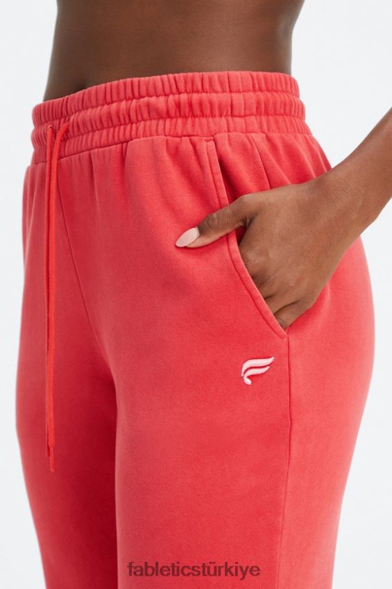 tr Fabletics kadınlar sonsuza kadar polar eşofman altı yıkanmış vişne/beyaz 40R06B73