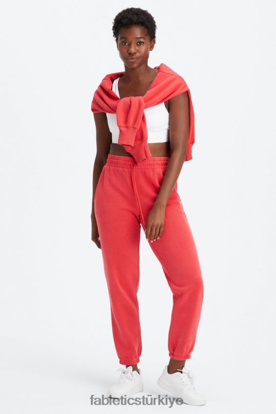 tr Fabletics kadınlar sonsuza kadar polar eşofman altı yıkanmış vişne/beyaz 40R06B73