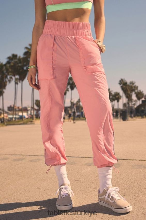 tr Fabletics kadınlar ultra yüksek belli borulu naylon pantolon allık allık/yansıtıcı gümüş 40R06B7