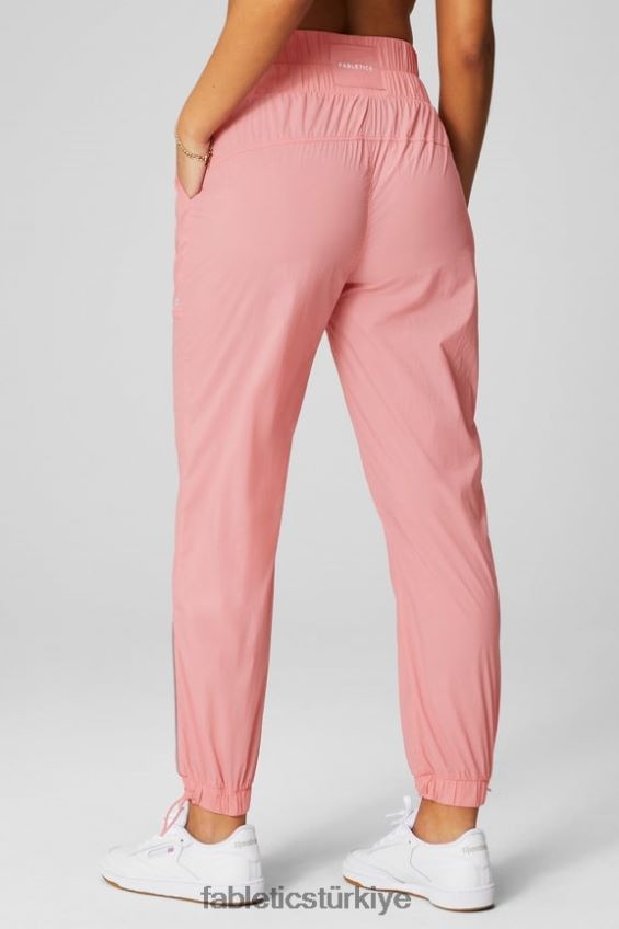 tr Fabletics kadınlar ultra yüksek belli borulu naylon pantolon allık allık/yansıtıcı gümüş 40R06B7