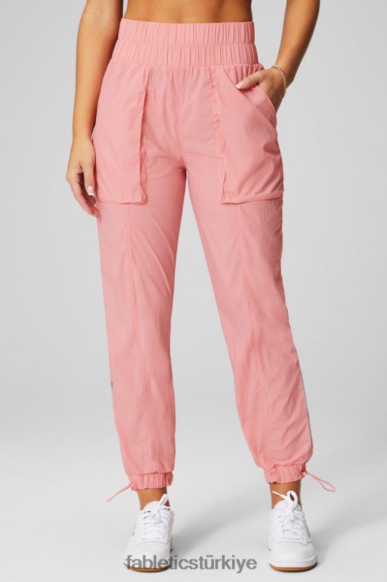 tr Fabletics kadınlar ultra yüksek belli borulu naylon pantolon allık allık/yansıtıcı gümüş 40R06B7