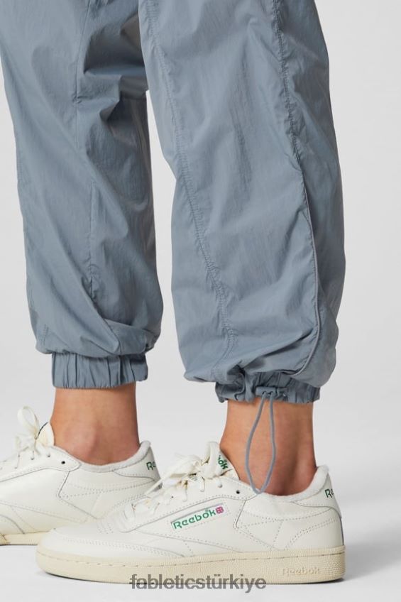 tr Fabletics kadınlar ultra yüksek belli borulu naylon pantolon fırtına bulutu/yansıtıcı gümüş 40R06B8