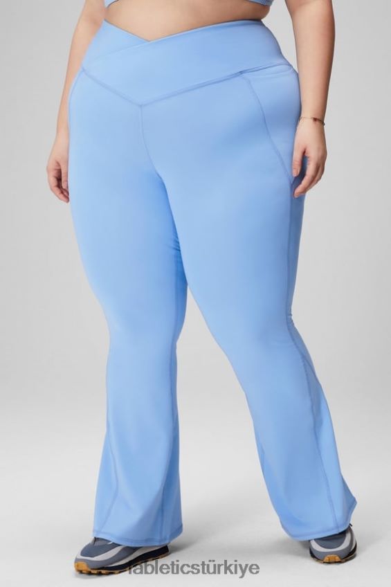 tr Fabletics kadınlar yüksek belli çapraz parlama siyah/yansıtıcı gümüş 40R06B45