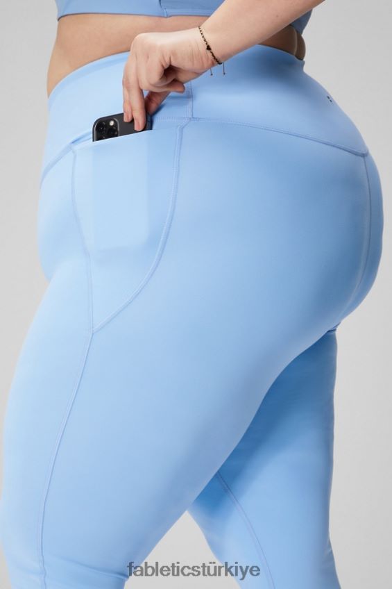 tr Fabletics kadınlar yüksek belli çapraz parlama siyah/yansıtıcı gümüş 40R06B45